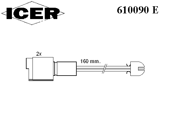 ICER (НОМЕР: 610090 E) Сигнализатор, износ тормозных колодок