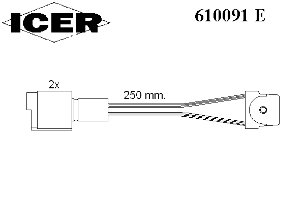 Сигнализатор, износ тормозных колодок ICER 610091 E