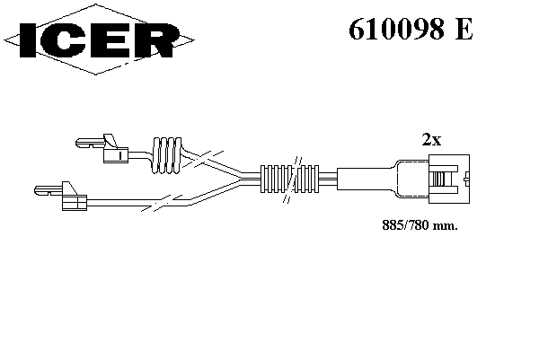 Сигнализатор, износ тормозных колодок ICER 29067