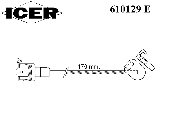 Сигнализатор, износ тормозных колодок ICER 610129E