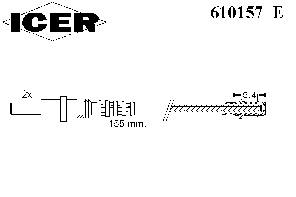 Сигнализатор, износ тормозных колодок ICER 610157E