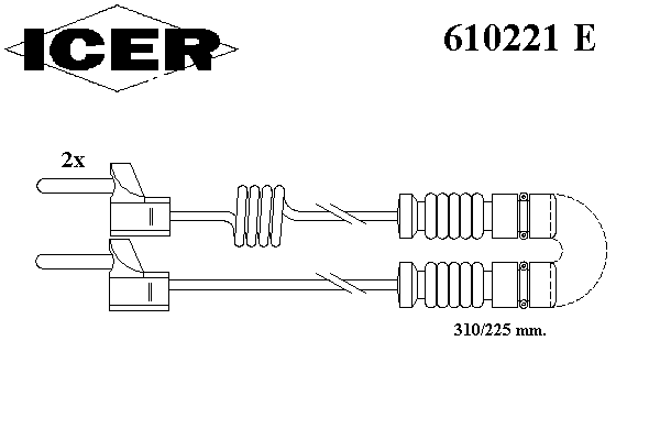 Сигнализатор, износ тормозных колодок ICER 20784