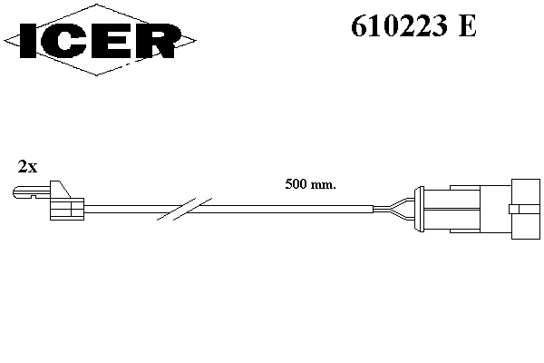 Сигнализатор, износ тормозных колодок ICER 610223 E