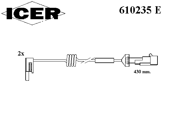 Сигнализатор, износ тормозных колодок ICER 610235E