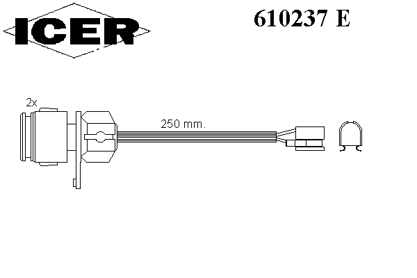 Сигнализатор, износ тормозных колодок ICER 610237 E