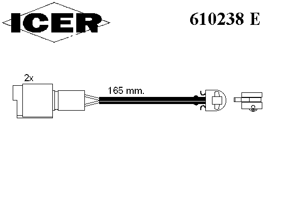 ICER (НОМЕР: 610238 E) Сигнализатор, износ тормозных колодок