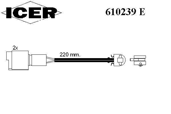 Сигнализатор, износ тормозных колодок ICER 610239 E