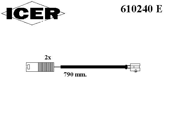 Сигнализатор, износ тормозных колодок ICER 610240 E