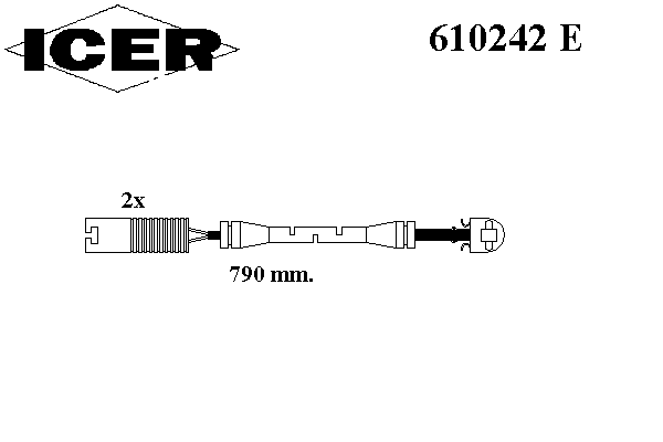 Сигнализатор, износ тормозных колодок ICER 610242 E