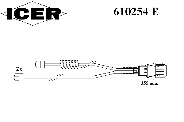 Сигнализатор, износ тормозных колодок ICER 610254 E
