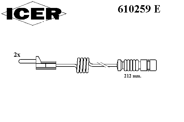 Сигнализатор, износ тормозных колодок ICER 610259 E