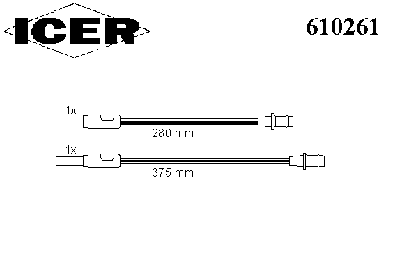Сигнализатор, износ тормозных колодок ICER 610261