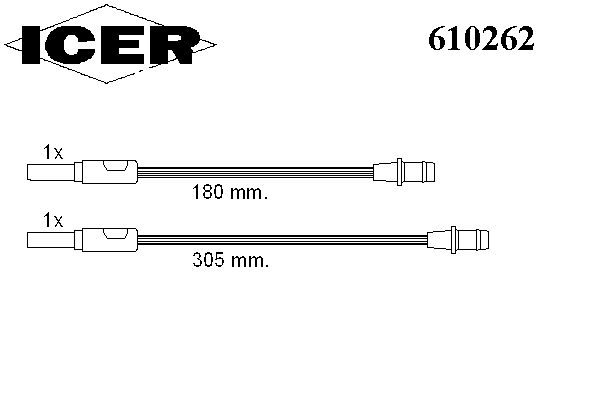 Сигнализатор, износ тормозных колодок ICER 610262