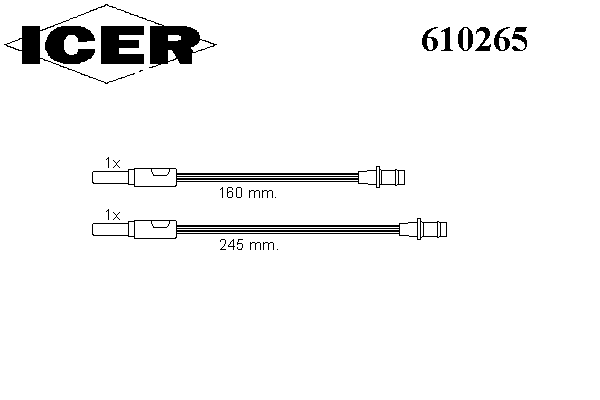 Сигнализатор, износ тормозных колодок ICER 610265