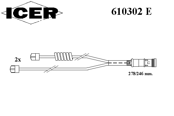 Сигнализатор, износ тормозных колодок ICER 610302 E