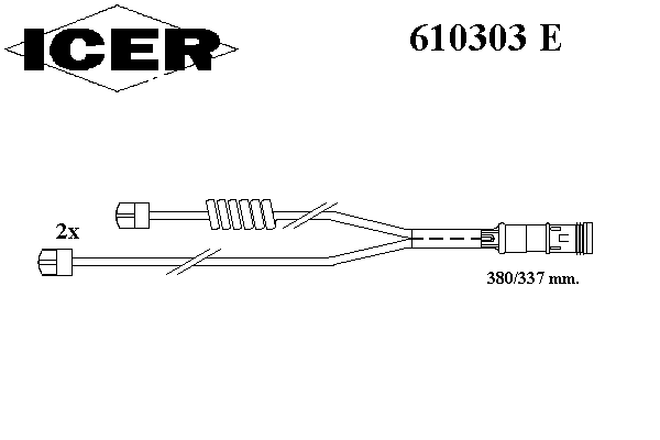 Сигнализатор, износ тормозных колодок ICER 610303E