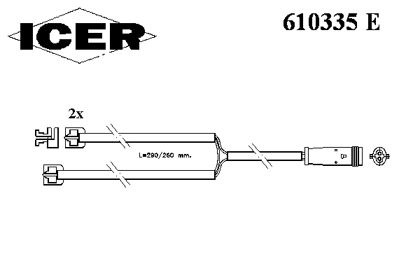 Сигнализатор, износ тормозных колодок ICER 610335 E