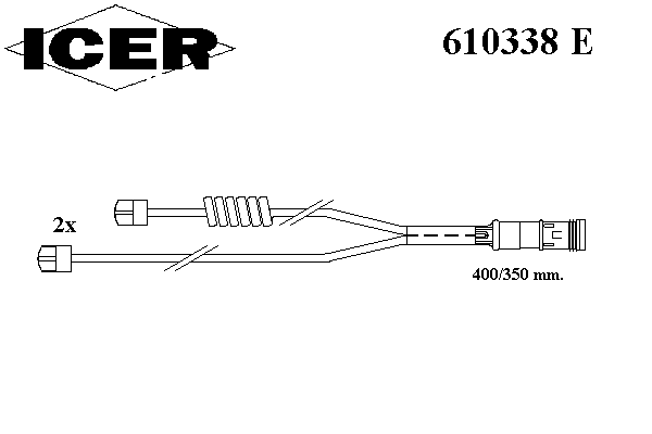 Сигнализатор, износ тормозных колодок ICER 610338 E