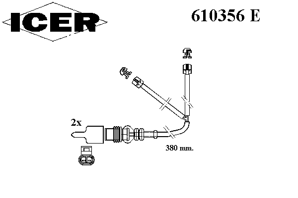 Сигнализатор, износ тормозных колодок ICER 610356 E