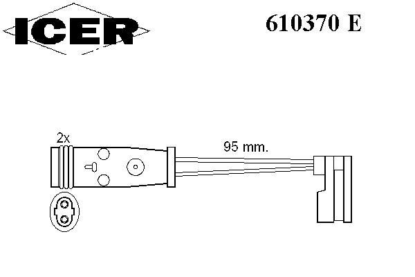 Сигнализатор, износ тормозных колодок ICER 610370 E