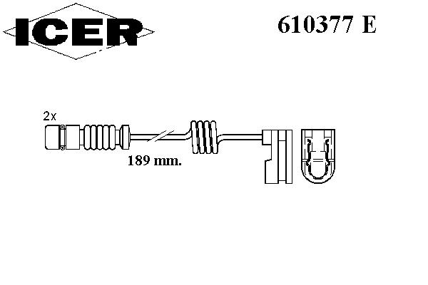 Сигнализатор, износ тормозных колодок ICER 610377 E