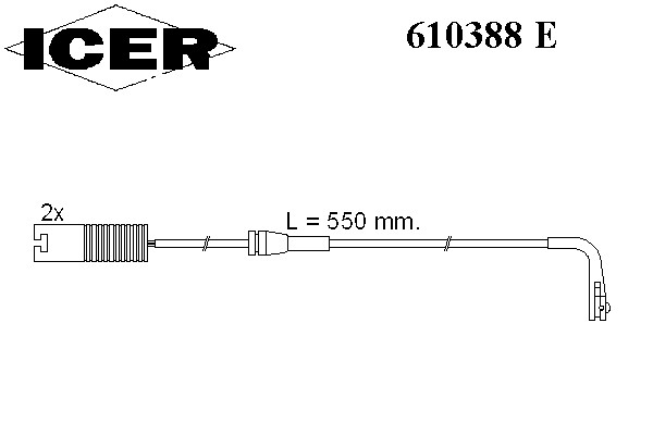 Сигнализатор, износ тормозных колодок ICER 610388 E