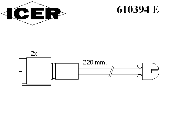 Сигнализатор, износ тормозных колодок ICER 610394 E