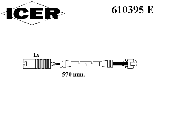 Сигнализатор, износ тормозных колодок ICER 610395 E
