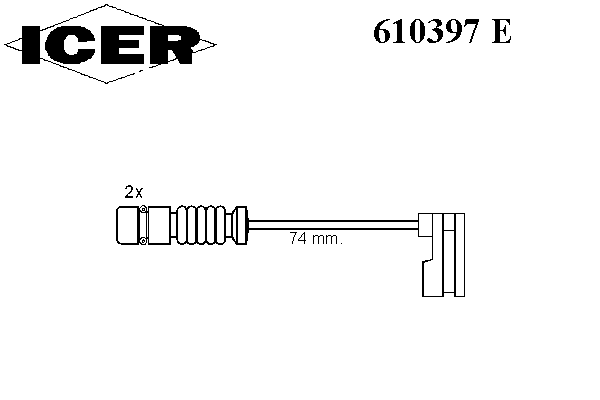 Сигнализатор, износ тормозных колодок ICER 610397E