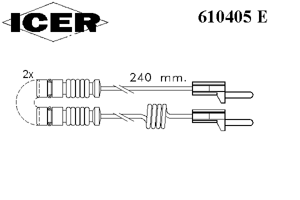 Сигнализатор, износ тормозных колодок ICER 610405 E