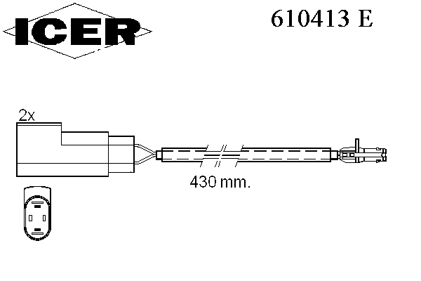 Сигнализатор, износ тормозных колодок ICER 24485