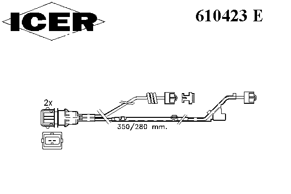 Сигнализатор, износ тормозных колодок ICER 610423 E