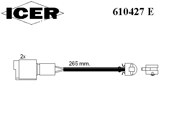 Сигнализатор, износ тормозных колодок ICER 610427E