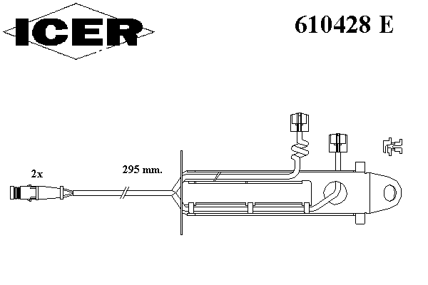 Сигнализатор, износ тормозных колодок ICER 610428 E