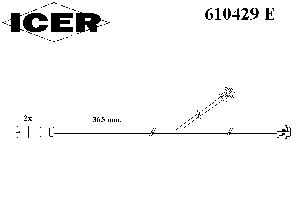 Сигнализатор, износ тормозных колодок ICER 610429 E