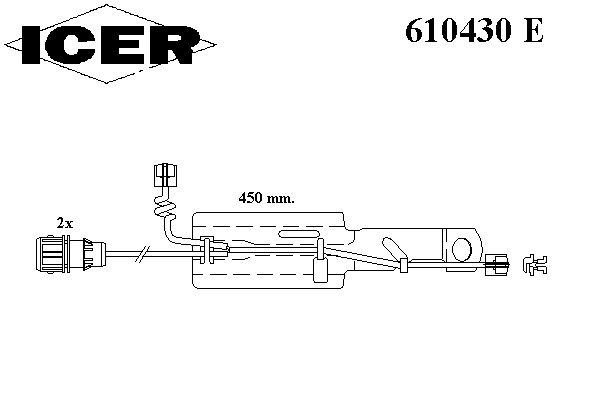 Сигнализатор, износ тормозных колодок ICER 610430 E