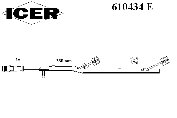 Сигнализатор, износ тормозных колодок ICER 610434 E