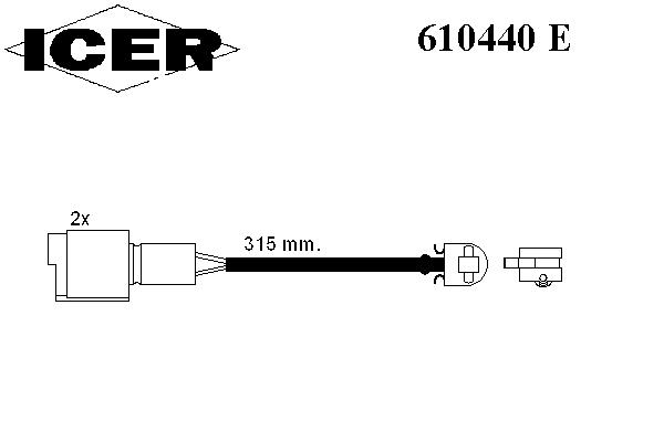 Сигнализатор, износ тормозных колодок ICER 610440E