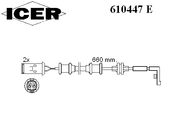 Сигнализатор, износ тормозных колодок ICER 610447 E
