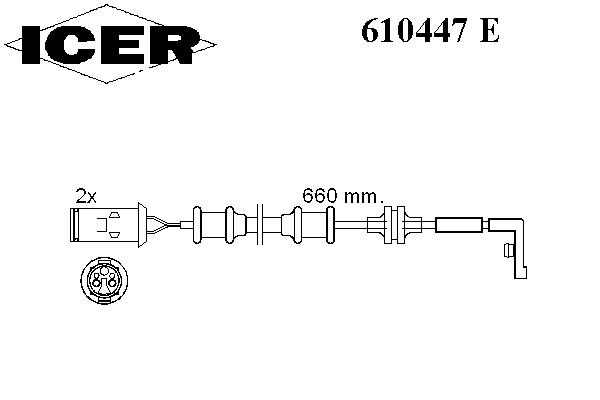 Сигнализатор, износ тормозных колодок ICER 610447E