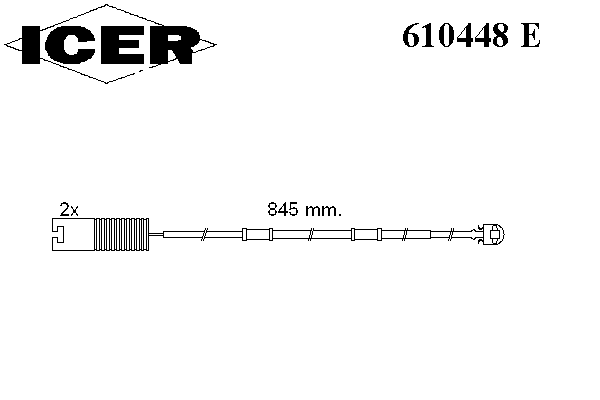 Сигнализатор, износ тормозных колодок ICER 610448 E