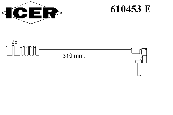 Сигнализатор, износ тормозных колодок ICER 610453 E