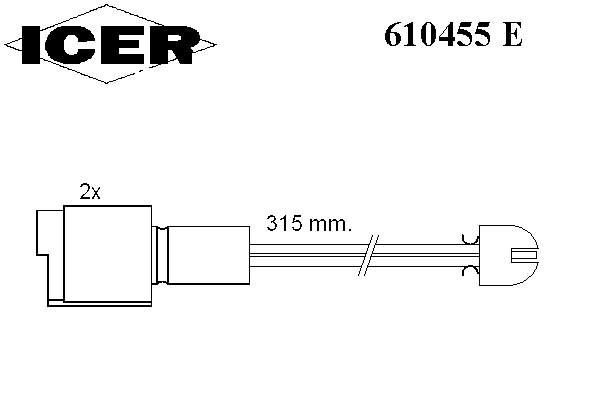 Сигнализатор, износ тормозных колодок ICER 610455 E
