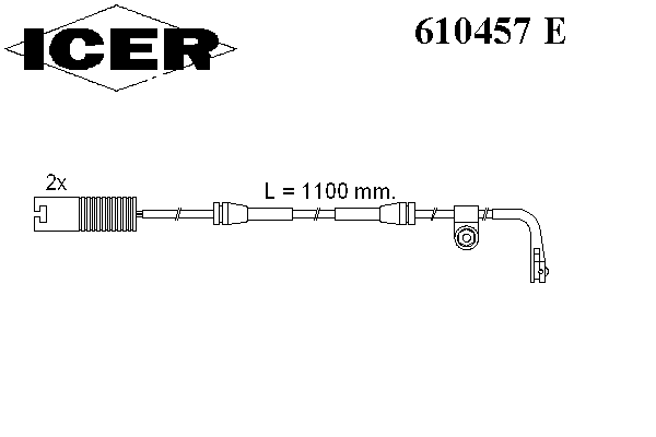 Сигнализатор, износ тормозных колодок ICER 610457 E