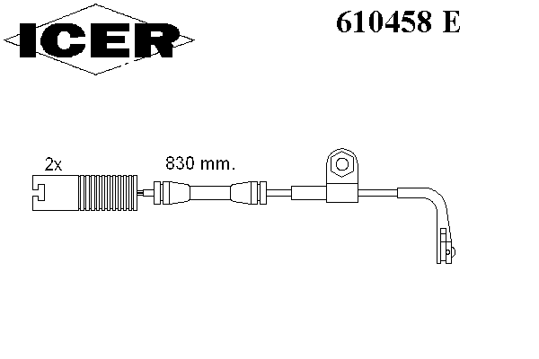 Сигнализатор, износ тормозных колодок ICER 610458 E