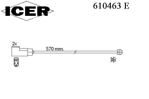 Сигнализатор, износ тормозных колодок ICER 610463 E