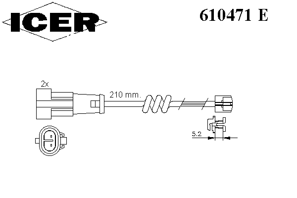 Сигнализатор, износ тормозных колодок ICER 29256