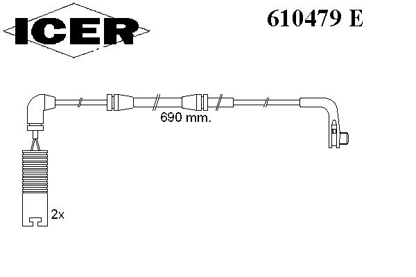 Сигнализатор, износ тормозных колодок ICER 610479 E