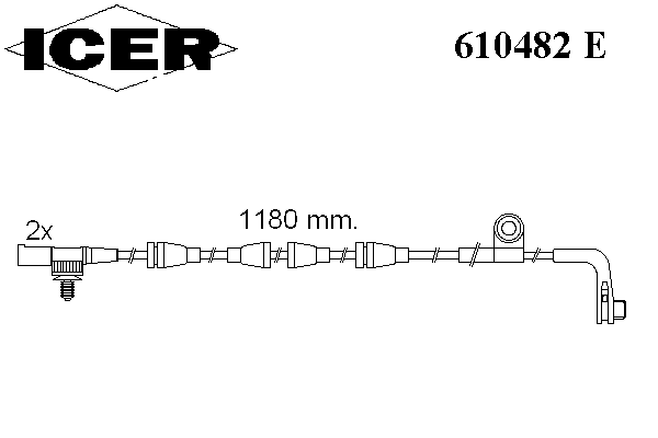 Сигнализатор, износ тормозных колодок ICER 610482 E