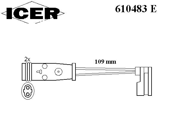 Сигнализатор, износ тормозных колодок ICER 610483E
